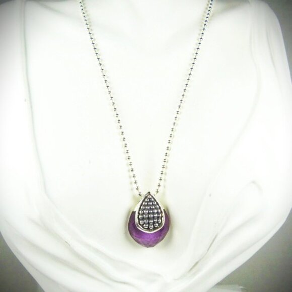 LAGOS Maya Caviar Sterling & Charoite Pendant Necklace - Picture 2 of 10